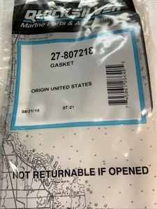 Mercury Quicksilver 27-807218 Gasket NOS OEM Free Shipping! - Picture 1 of 2