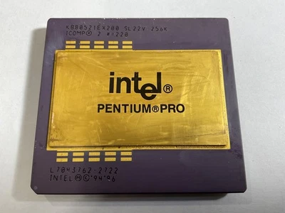 Intel Pentium Pro 200 MHz SY032 KB80521EX200 256 K CPU Oro Recuperación/Coleccionable Foto 1 de 2