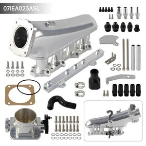 Intake Manifold +80mm Throttle Body +Fuel Rail For Nissan SR20DET S14/S15 Silver - Picture 1 of 10