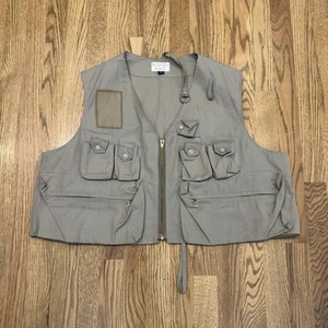 Vintage Abercombie & Fitch Safari Fishing Vest Men's Sz 48 50s 60s Conmatic Vtg - Picture 1 of 11
