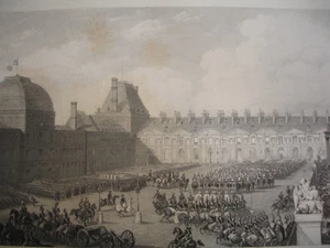 L'HIVER à PARIS 1840 " REVUE DE TROUPES AUX TUILERIES " - Foto 1 di 1