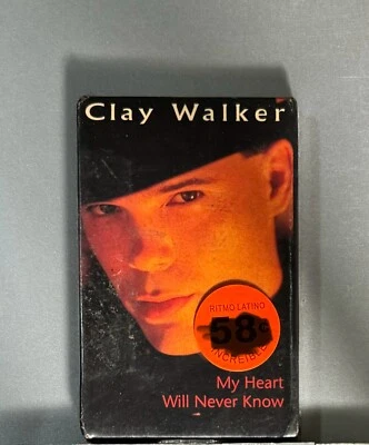 My Heart Will Never Know [Single] by Clay Walker (Cassette, Apr-1995, Giant... - Image 1 of 2