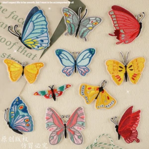 10PCS Embroidery Patches Self Adhesive Butterfly Patch Sew on Applique DIY Craft - Picture 1 of 29