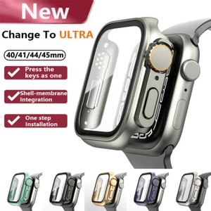 Funda protectora de vidrio templado de 45 mm cambio a ultra para Apple Watch serie 76SE54 - Imagen 1 de 19