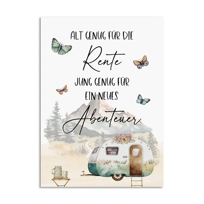 Postkarte Alt genug für die Rente Geschenk Kollegen Abschied Geschenk Ruhestand - Bild 1 von 4