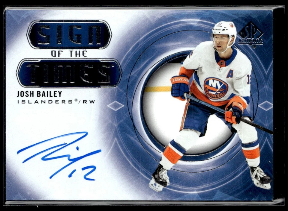 2020-21 SP Authentic Sign of the Times Josh Bailey #SOTT-JB H7R1H - Image 1 of 2