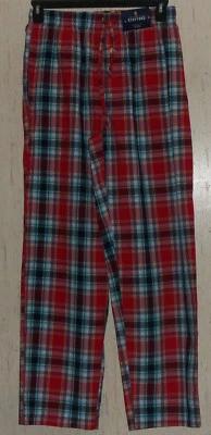 NWT MENS STAFFORD RED PLAID 100% COTTON PAJAMA LOUNGE SLEEP PANT SIZE S - Image 1 of 2