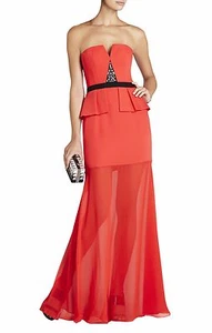 NEW BCBGMAXAZRIA CAITLYN STRAPLESS EMBELLISHED BODICE GOWN NXVR64C23/L302A SZ 4 - Bild 1 von 3