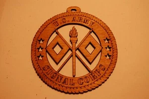 U.S. ARMY SIGNAL CORPS LASER ORNAMENT - Picture 1 of 1
