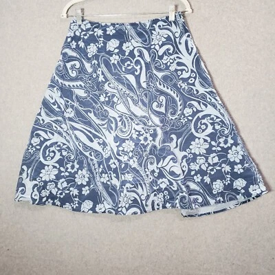 VINTAGE The Limited Women Skirt 4 Blue Floral Paisley A Line 90s - Image 1 of 4