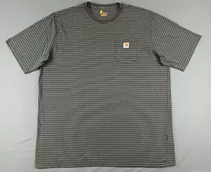 Carhartt Striped Original Fit Pocket Tshirt Mens 3XLT Gray Short Sleeve K87 359 - Picture 1 of 6