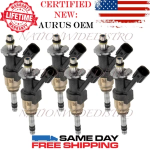 6x OEM NEW AURUS Fuel Injectors for 14-17 Chevrolet Silverado Sierra 1500 4.3 V6 - Picture 1 of 6