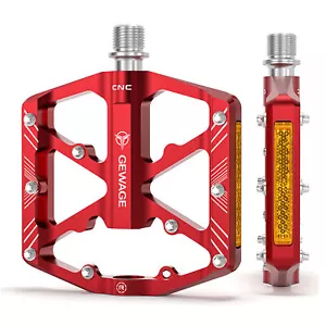 Bike Pedals Alloy Pedals with Reflectors Mountain Bike G6K0 - Picture 1 of 11