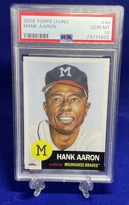 2018 Topps  The Living Set Hank Aaron PSA 10 - Image 1 of 2