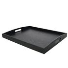 Serving Tray Large Black Wood Rectangle Food Tray Butler Tray Breakfast Tray 