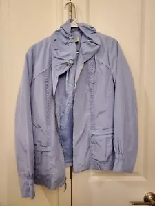 Zenergy by Chico’s Sz 2 Lightweight Jacket Wind Breaker Stitched Detail Size 2 - Picture 1 of 2