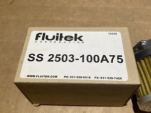 NEW FLUITEK SS 2503-100A75 / TAISEI SFT-06-150W FILTER ELEMENT SEALED FAST SHIP - Picture 1 of 6