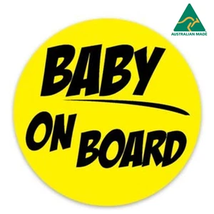 BABY ON BOARD Warning Vinyl Decal Sticker 13 cm - Picture 1 of 2