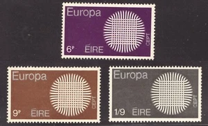 1970 Ireland Éire Sc# 279-81 - 6d 9d 1/9 Europa Geometric - MNH Cv$9.50 - Picture 1 of 1
