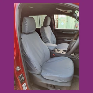 Tailored Waterproof Front Pair Grey Seat Covers for Ford Ranger Wildtrak 2022+ - Picture 1 of 1