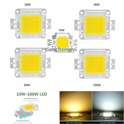 White/ Warm White 10W 50W 100W LED light Chip DC 12V/36V COB Integrated LED lamp - Image 1 of 4