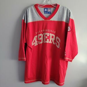 Rare Vintage 90s Starter NFL San Francisco 49ers 3/4 Shirt Mens XL