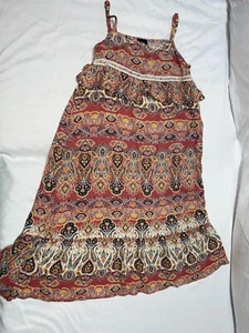 Art Class Girls Spaghetti Strap Paisley Print Flare Dress XS Size Girl Youth - Picture 1 of 6