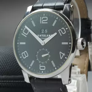 Exc+4* MONTBLANC Time Walker 7071 Pequeño Segundo Negro Reloj Automático Homb... - Imagen 1 de 13