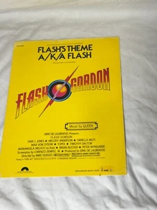 RARE 1980 Flash's Theme by Queen Flash Gordon Sheet Music Vintage - Picture 1 of 8