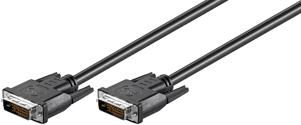 DVI Kabel DVI-D 24+1 2 m 2560 x 1600 QXGA Dual Link vergoldete Pins schwarz 2,0m - Bild 1 von 1