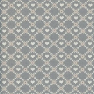 Textiles français Lattice Hearts fabric (Beige/Cream) 100% Cotton 140 cm wide - Picture 1 of 1