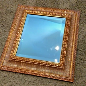 Carolina Mirror Company Gold Ornate Baroque Hollywood Regency Square Hanging - Picture 1 of 10