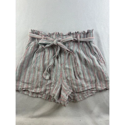 Pantalones Cortos American Eagle Rayas Bolsa de Papel Cintura Informal Verano Medianos Foto 1 de 4