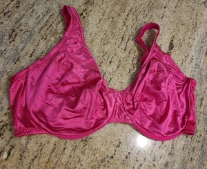 Lane Bryant Intimates 42DD Bra Unlined Pink Satin Underwire #9739 - Picture 1 of 8