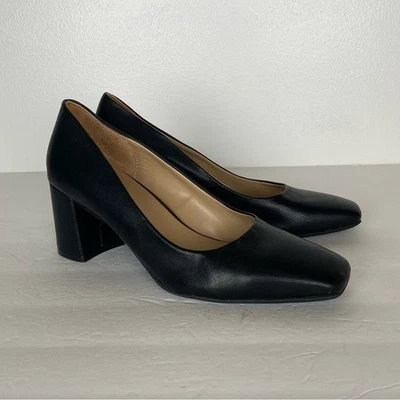 Naturalizer Warner Women's Pump Shoes Size 8.5 M Black Block Heel Career Preppy - Image 1 of 4