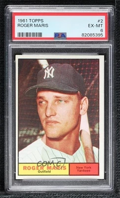Topps Roger Maris #2 1961 PSA 6 Foto 1 de 2