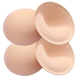 Bra Insert Pads 2 Pairs, Round Breast Enhancers,Invisible Bra Push Up Pad for... - Picture 1 of 7