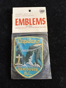 Vintage Capilano Suspension Bridge Souvenir Patch Vancouver British - Picture 1 of 3