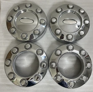 GENUINE OEM Ford F250 F350 SRW Wheel Center Caps 4x4 CHROME 5C34-1A096-KE LE - Picture 1 of 7