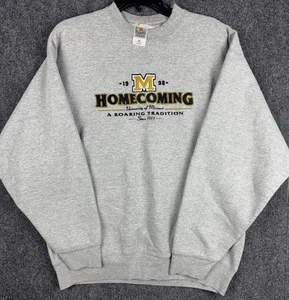 Felpa girocollo vintage 1998 Missouri Tigers Homecoming grigia made in USA - Foto 1 di 10