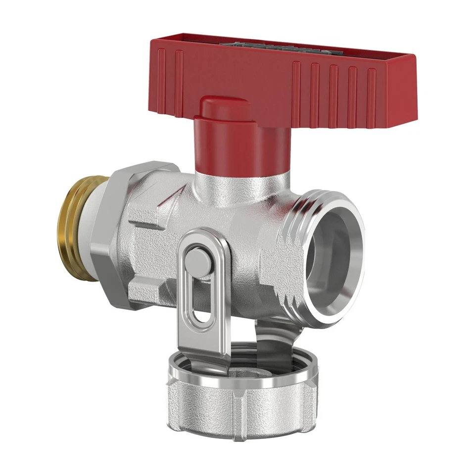 Flamco KFE-Kugelhahn Durchgang G 1/2" Außengewinde PN 16 Messing vernickelt - Bild 1 von 1