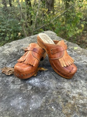 Connie Festival Leather Oxford Clogs Size 7 - Image 1 of 4