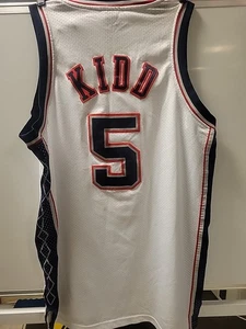 Size L - Mens New Jersey Nets Jason Kidd NBA Swingman Jersey White - Picture 1 of 7