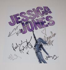 Jessica Jones Cast Signed 11x14 Photo x6 Krysten Ritter Carrie Anne Moss COA