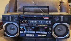 Vintage 1980s LASONIC L30K Boombox Model Made in Taiwan Fix Or Parts