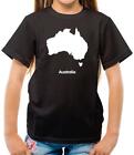 Australia Silhouette - Koszulka dziecięca - Australijska - Kraj - Podróż - Flagi