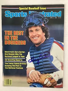 Gary Carter Signed Sports Illustrated 4/4/1983 Expos No Label Autograph PSA/DNA - Picture 1 of 8