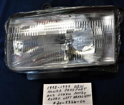 1998-1999 NEW Honda Passport and Isuzu Amigo Rodeo Left Driver Side Headlight - Image 1 of 2