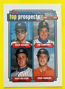 1992 TOPPS #58 CATCHER PROSPECTS - AUSMUS, NILSSON, ROBBINS & CAMPANIS 013124 - Picture 1 of 2