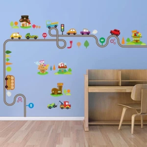 Train Track Removable Stickers Kids Room - Picture 1 of 4